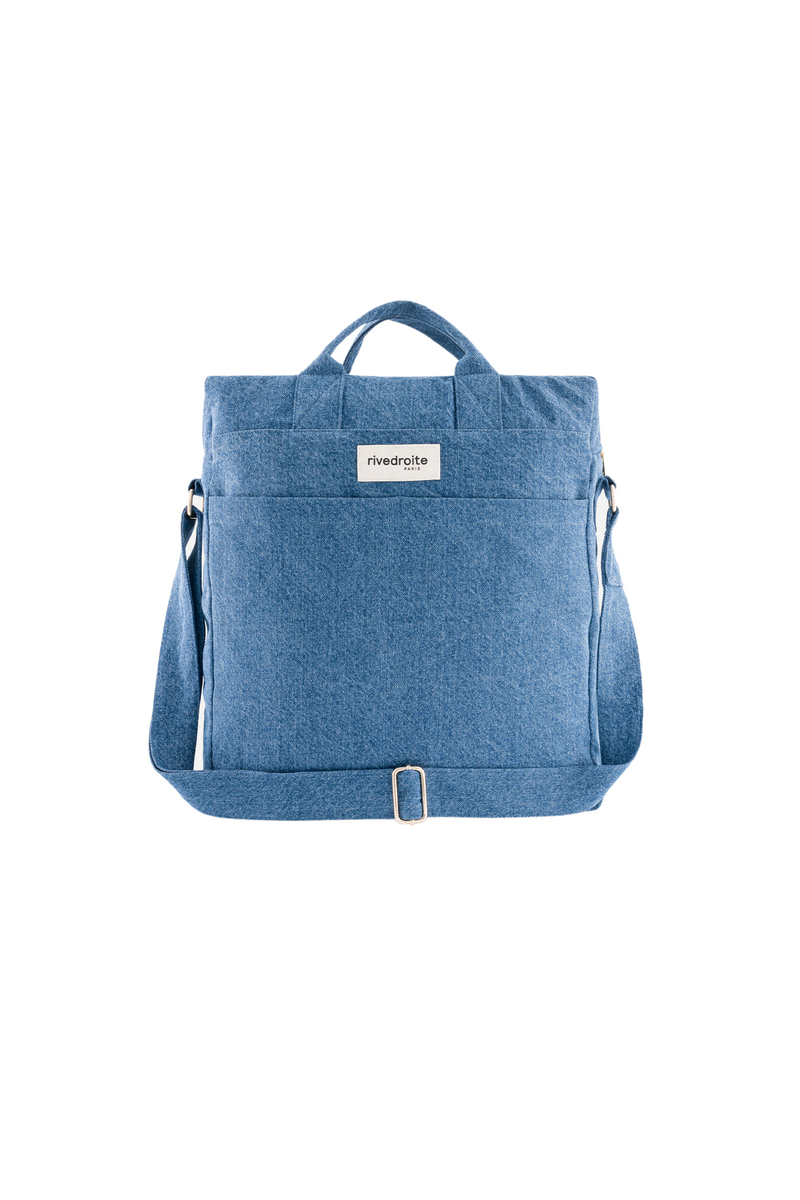 Achille the new city bag - Upcycled Stone Washed Denim