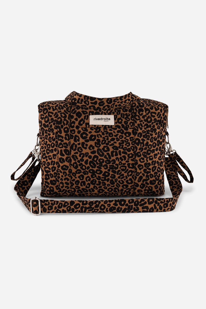 Darcy the anti diaper bag Recycled cotton Leopard