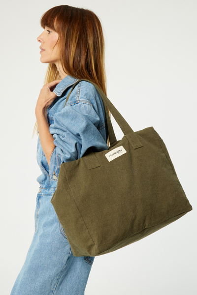 Célestins the 24-hour bag Recycled cotton Military Green