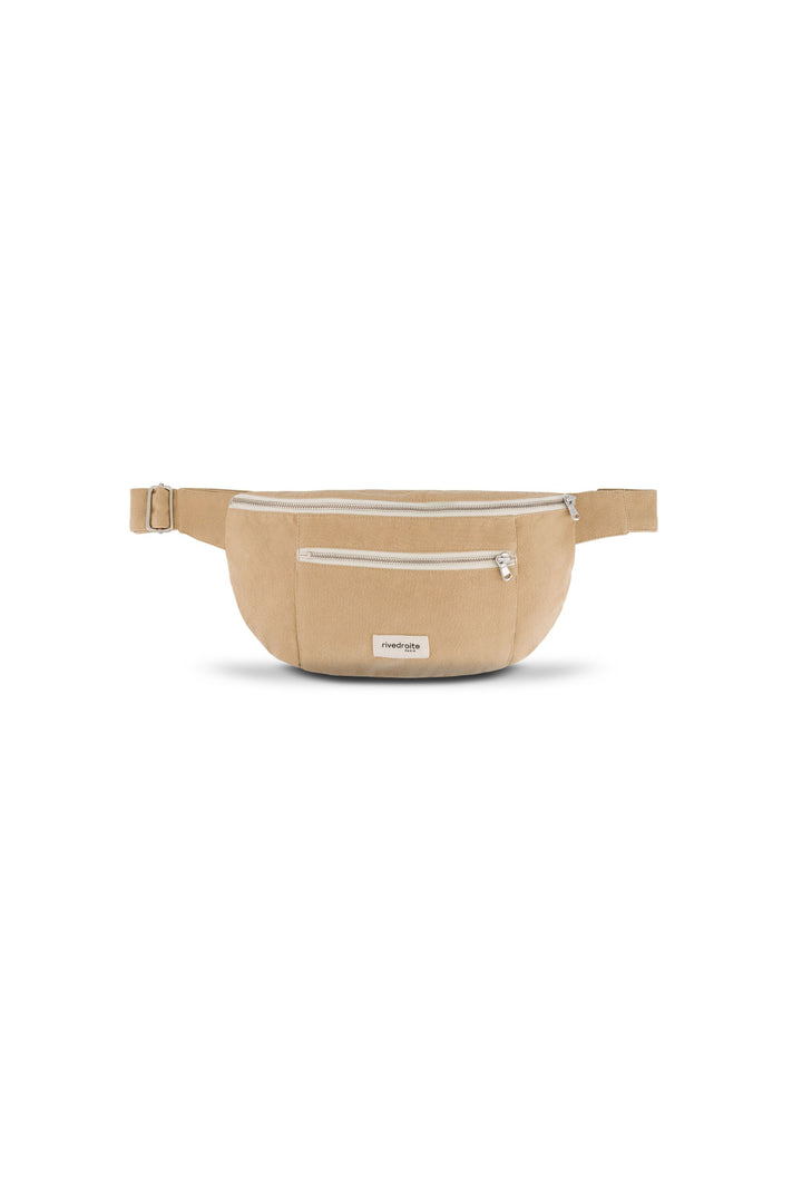 beige fanny pack