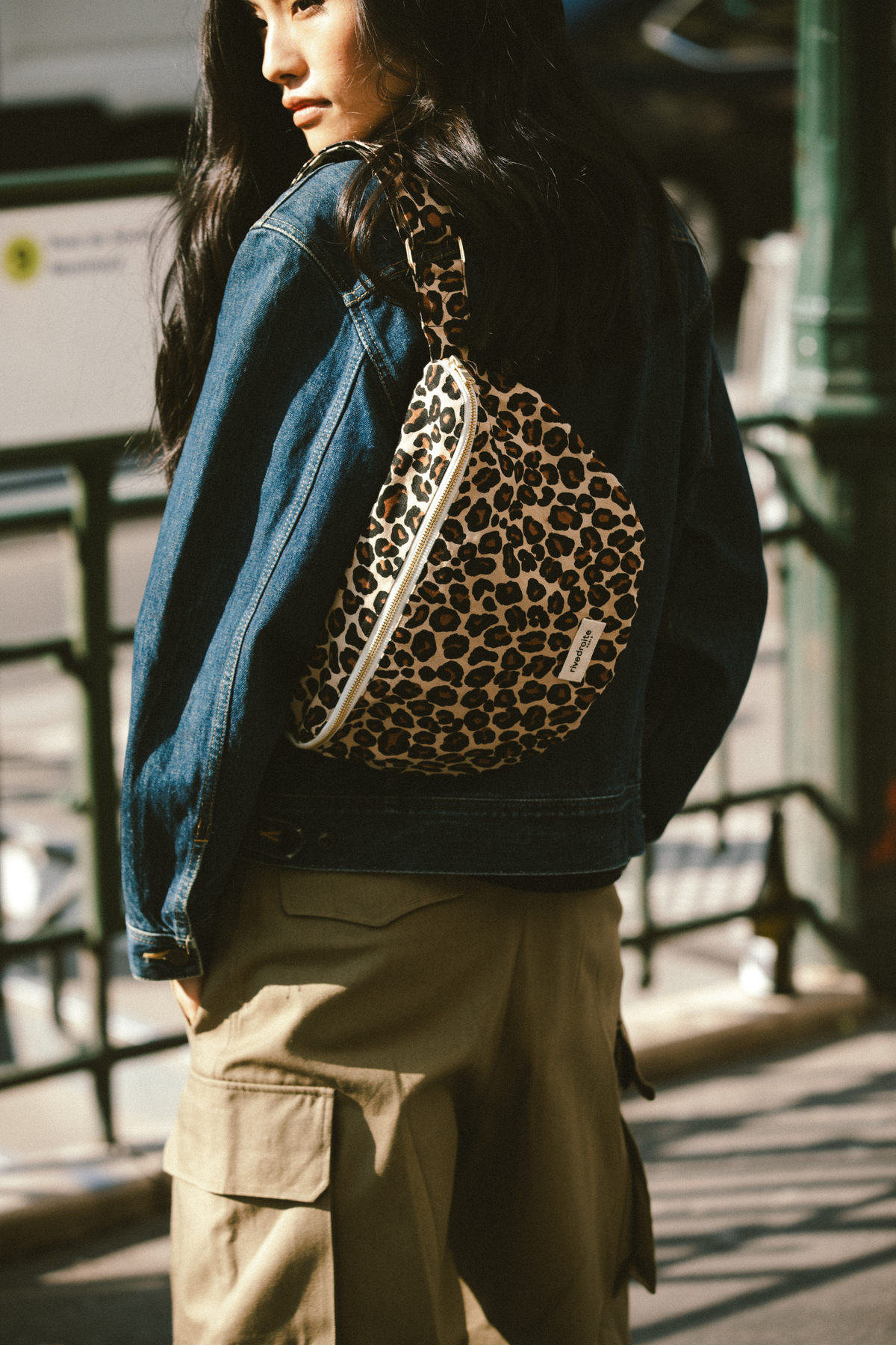 Custine XL the large waist bag - Recycled cotton Leopard Beige Custine XL the large waist bag - Recycled cotton Leopard Beige