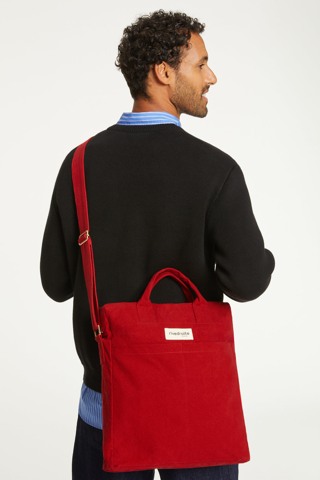 Achille the new city bag - Recycled cotton Vibrant Red