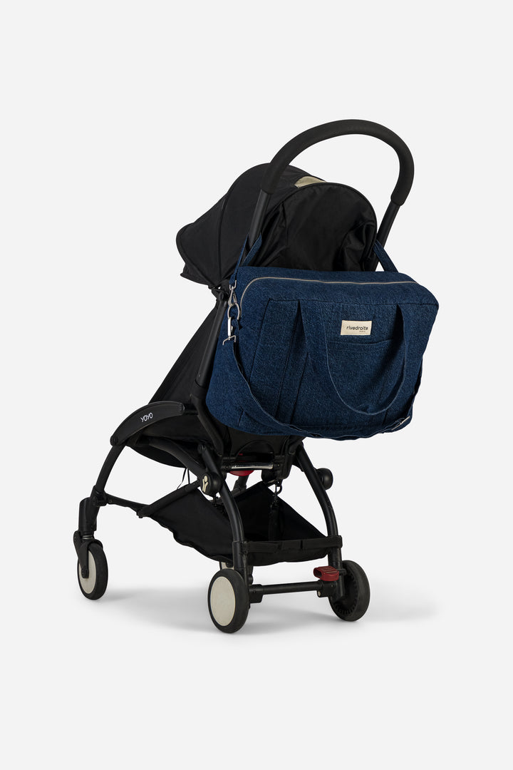 DRESSEDUNDRESSED バックロゴ ネイビー Darcy the anti diaper bag - Upcycled Raw Denim – Rivedroite Paris US