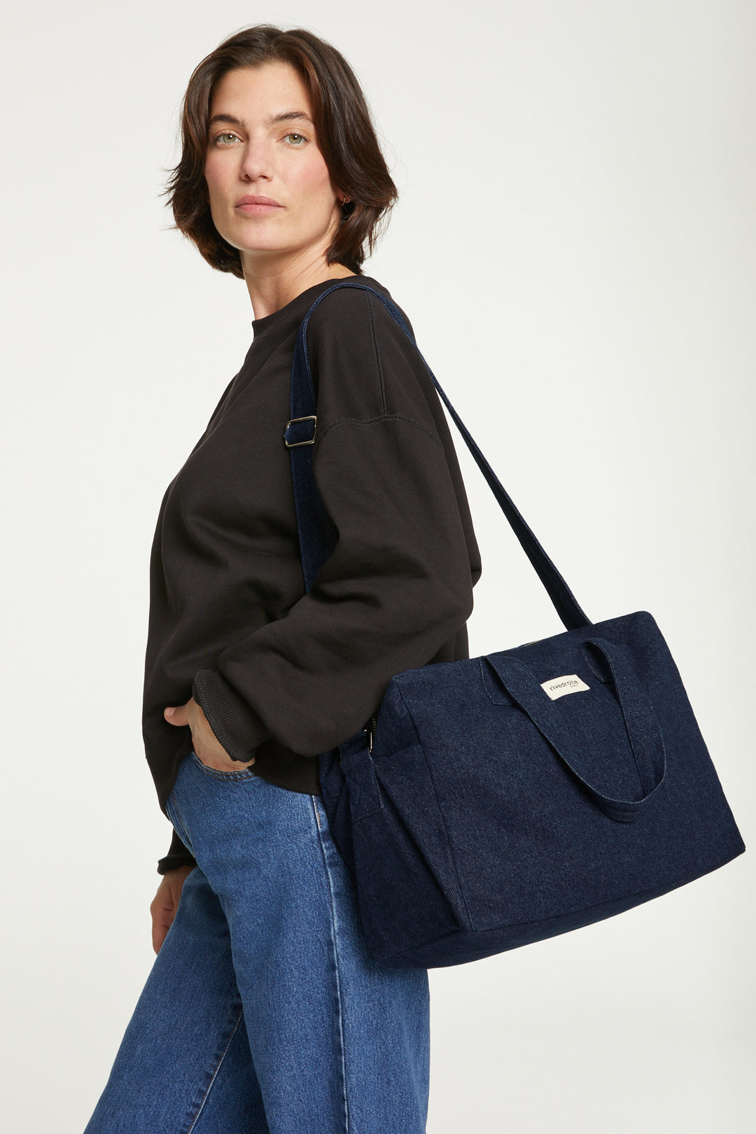 Sauval the city bag Upcycled Raw Denim