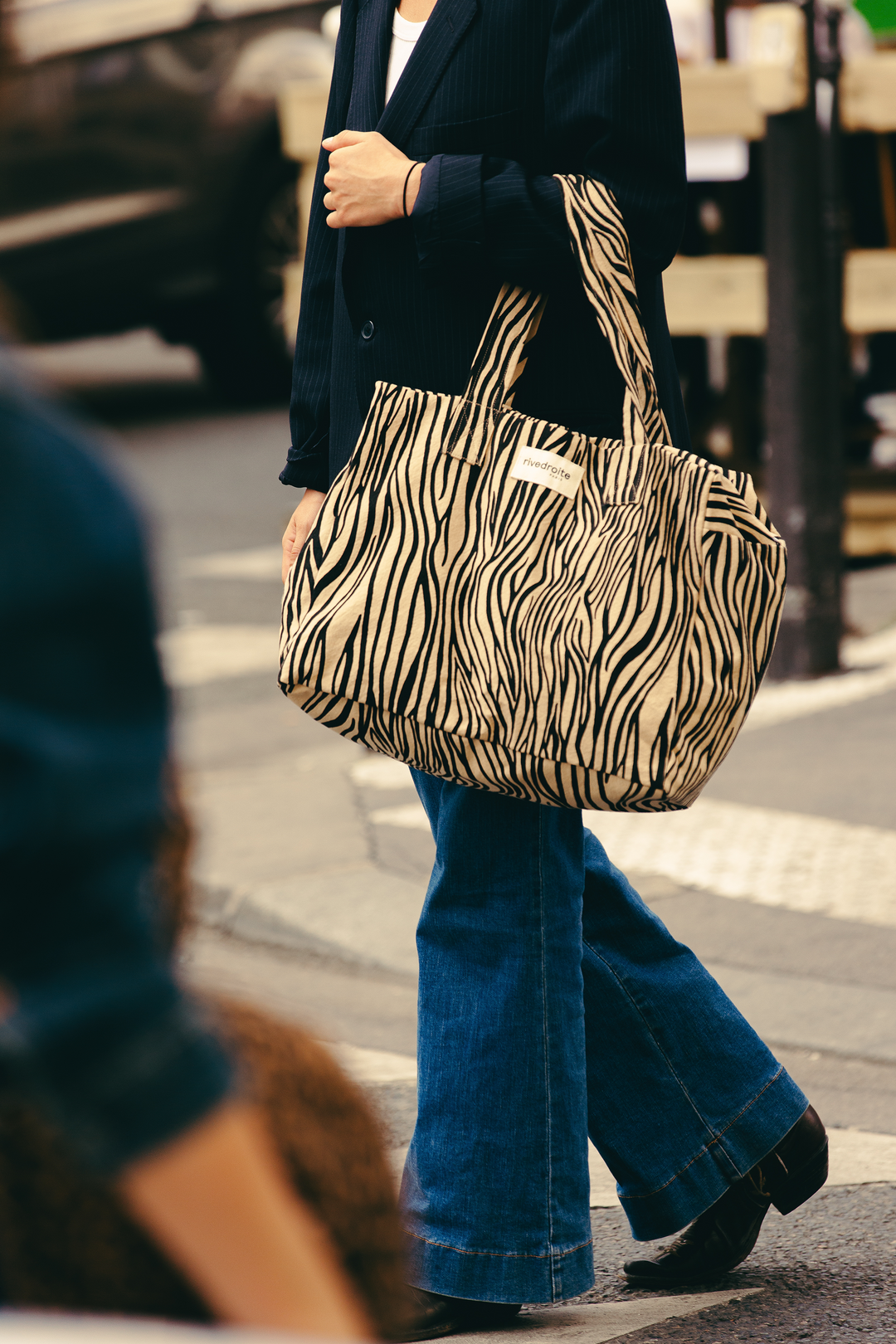 Célestins the 24-hour bag - Recycled cotton Zebra – Rivedroite
